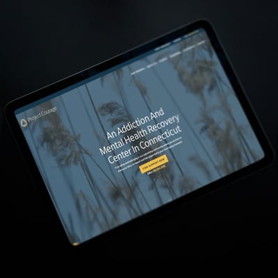 Angled view of a tablet displaying the 