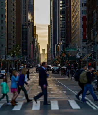 People crossing a street