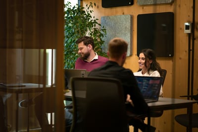 people working at the office
